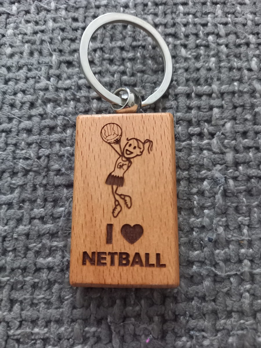 Netball Gifts Netball I Love Netball Personalised wooden