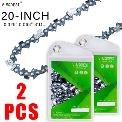 #ad 2pcs 20#x27;#x27; Chainsaw Chain Blade .325 Pitch .063quot; 81DL For STIHL MS 271 291 261 $19.99