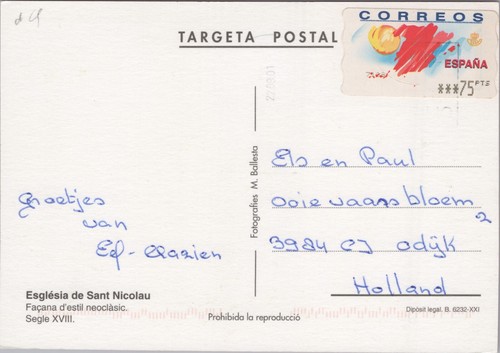 Postal España Malgrat de Mar Vintage BP23 - Imagen 2 de 2