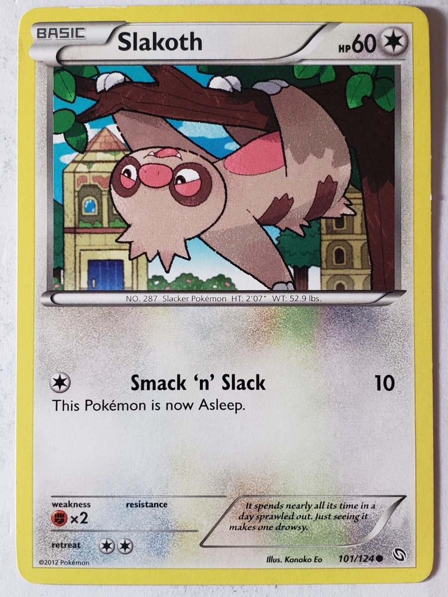 Slakoth 101/124 VLP - Dragons Exalted Pokemon Card - Kanako Eo Art