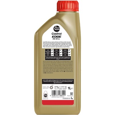 5L 5 LITRI OLIO MOTORE AUTO CASTROL 5W30 EDGE LONG LIFE + FILTRO - Foto 14