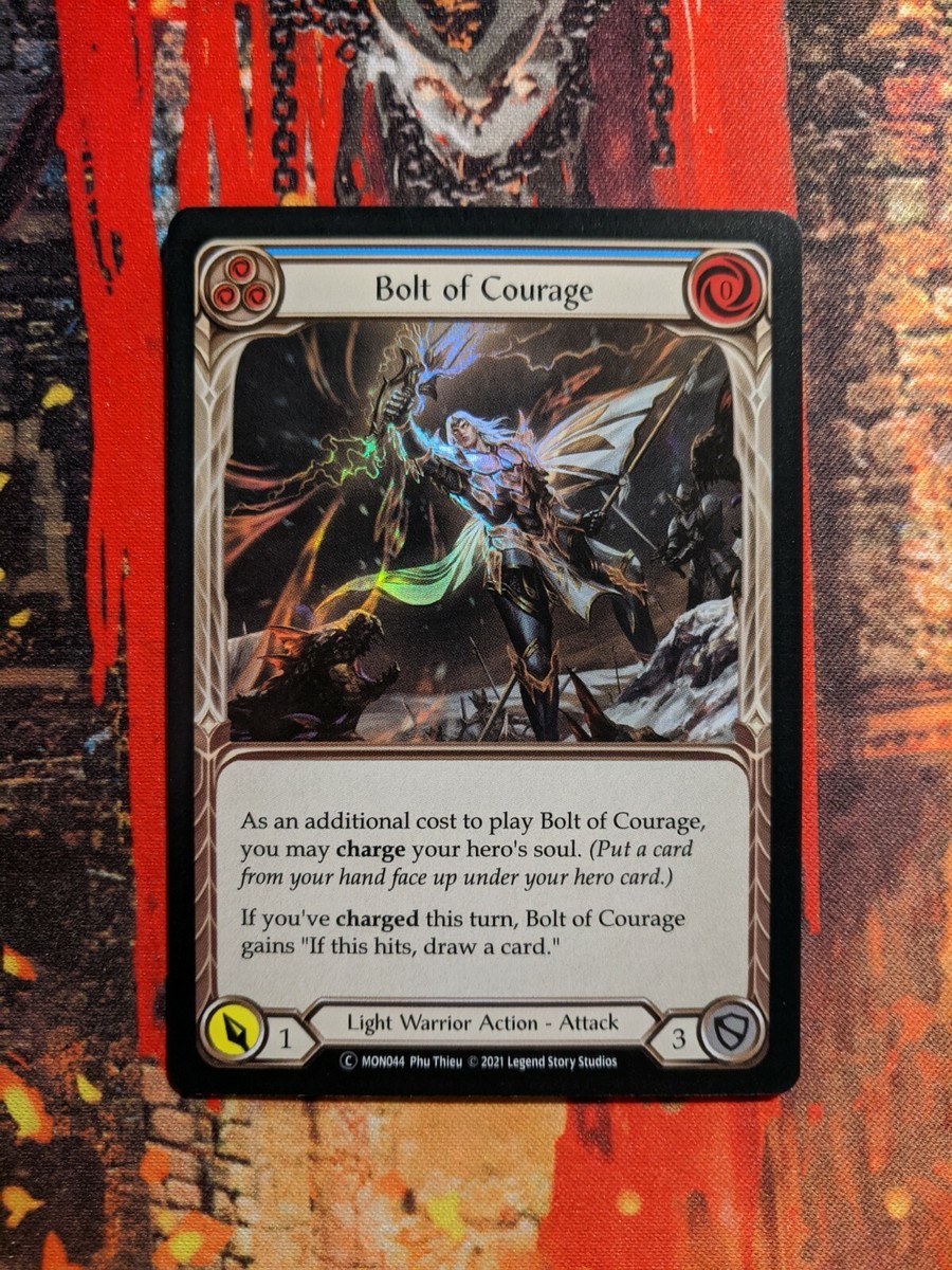 Flesh and Blood Card: (1x) Bolt of Courage (MON044) FOIL | eBay