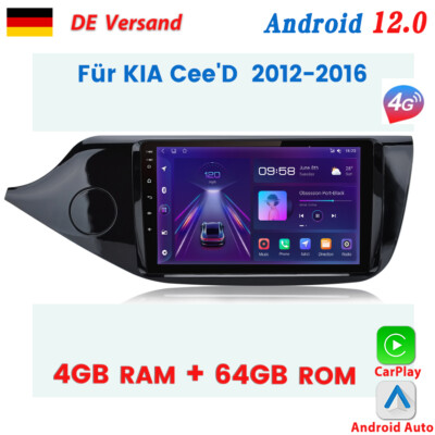 Für KIA Cee'D 2012-2016 Android12 Carplay Autoradio GPS NAVI WIFI BT DAB+ 4+64GB
