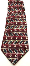 Pierre Cardin USA burgundy black silk tie / 4" x 58" / made in USA / Nice