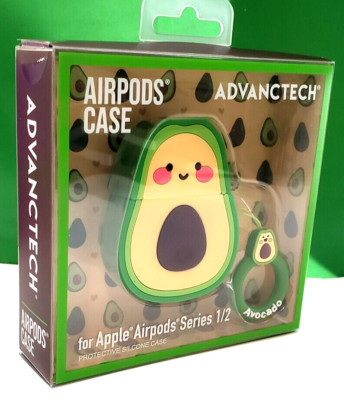 ADVANCTECH AIRPODS CASE AVOCADO For APPle Airpods Series 1/2 Detable Key Ring