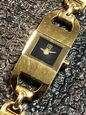 ESQ Swiss By Movado Women’s Dress Watch Gold Toned Wristwatch Rectangle