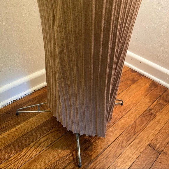 Madison + Hudson Women’s Plus Size 3X Knit Polo Maxi Dress Tan White Ribbed - Image 4 of 4