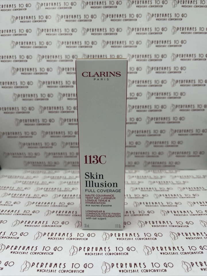 Clarins Skin Illusion Full Coverage Matte Finish Hydrating Foundation #113C New - Image 3 of 4