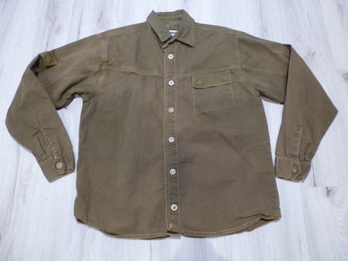 PrAna Long Sleeve Shirt Mens Size L Brown Canvas 100% Organic Cotton EUC - Picture 2 of 10