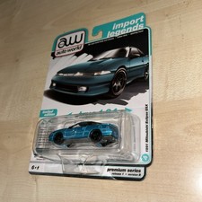 AUTO WORLD 1991 Mitsubishi Eclipse GSX Blue 1:64 Diecast Import Legends