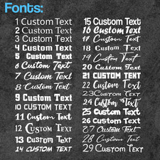 Personalised Name Vinyl Sticker Decal Custom Text Fancy Font Car Window Bottle