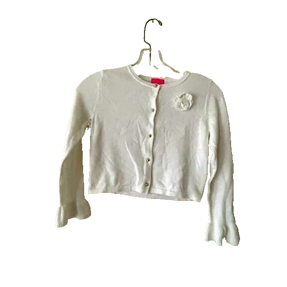 Cárdigan Lilly Pulitzer Niñas Blanco Abotonado Otoño Invierno Conjunto Escolar Nuevo sin Etiquetas L Foto 2 de 4