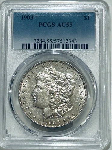 1903 P Morgan Silver Dollar PCGS AU55 Better Date Morgan