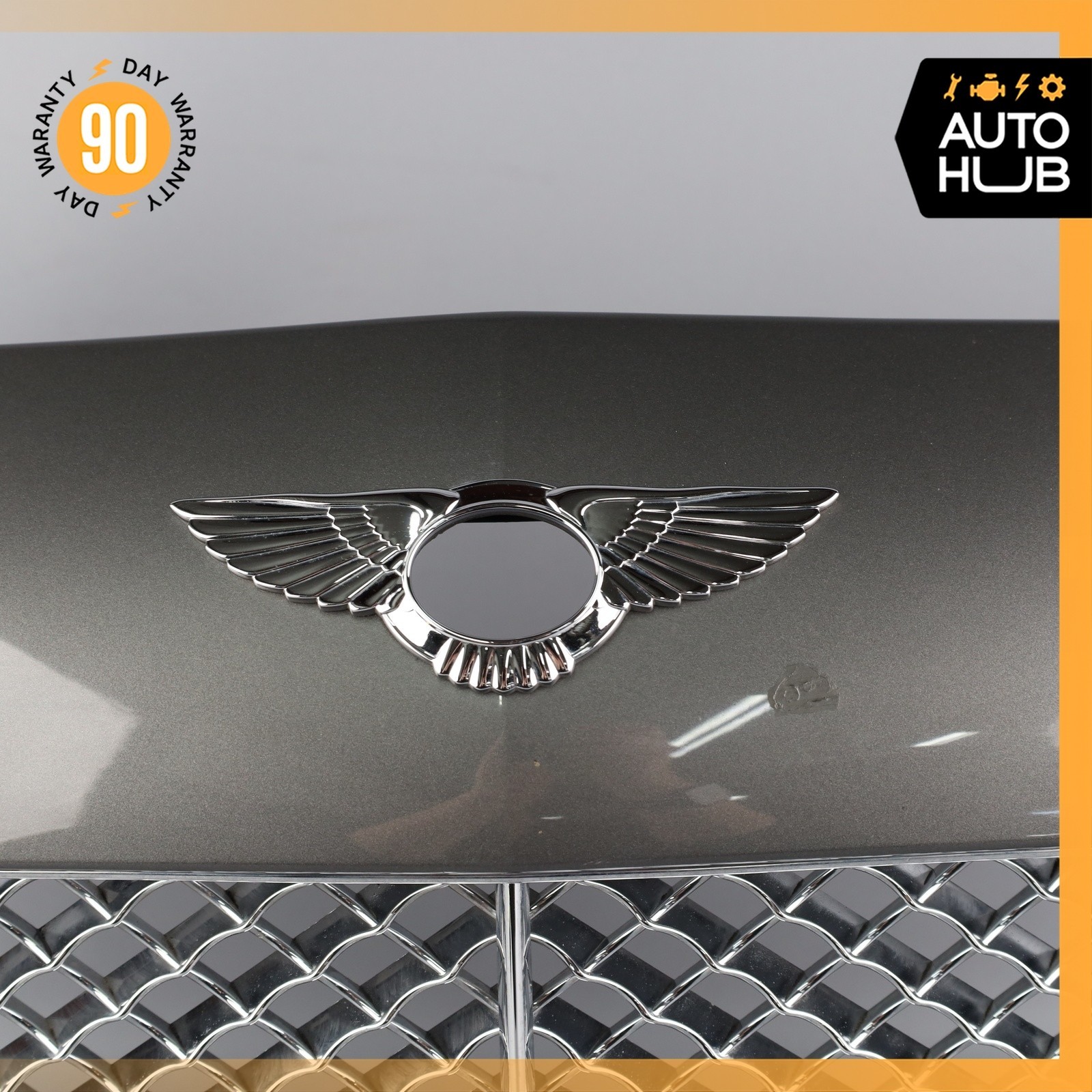 Bentley Continental GTC GT Hood Radiator Grille Grill w/ Brackets Gray OEM 43k