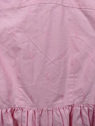 Polo Ralph Lauren Girls Cotton Shirt Dress Pink Size 10 Long Sleeve Button Front - Picture 9 of 12