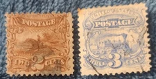 United States Postal Stamps Scott #113-114 Used Very Nice Clean Great Colors As