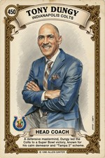 Tony Dungy Colts Football Custom Art Card