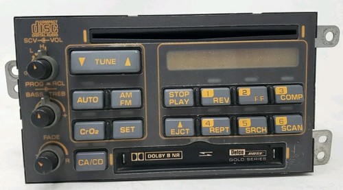 1991 Corvette Delco 16144151 Bose AM/FM CD Cassette Radio & CDM Module 16145221 - Foto 2 di 23
