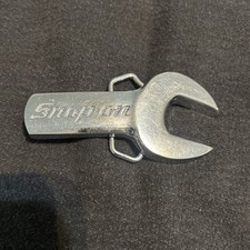 Vintage Snap-on Tools Belt Buckle Chrome on Solid Brass SPP-639  U.S.A. VG