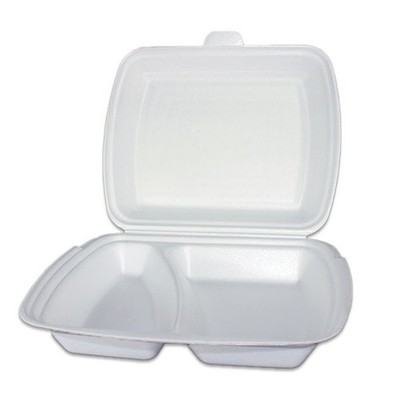 250 Menüboxen 2-geteilt weiss 240x200x69mm, HP4/2 Imbissboxen Menübox Lunchbox
