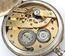 SUPER Clean 3 Finger Bridge Movement / c1900 .800 Silver Pocket Watch.