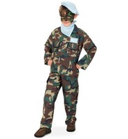 Fasching KostüM Soldat DschungelkäMpfer 2-Tlg. Mit MüTze Und Halstuch 152