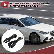 Reverse Rear View Parking Camera Video Cable 5.91ft 8Pin Female Black 2 Pcs