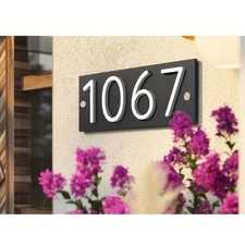 Customizable Modern Matte Acrylic House Number Plaque