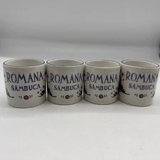 Set Of 4 Romana Sambuca Cappuccino Espresso Coffee Cups EUC