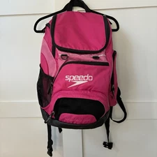 Speedo Teamster 35L Swim Backpack Pink Black, Multiple Compartments