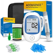 Home Blood Ketone Test Kit 3-in-1 - Self-Test Meter, 5 Seconds to Results gfp