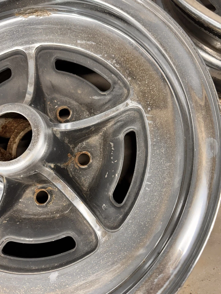 1966-1970 Buick Riviera GS 15"x6" fábrica 5 raios rodas cromadas jantes de rali fabricante de equipamento original 2 - Imagem 4 de 4