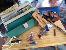 Vintage Broadhead Lot Plus Other Bow Arrow Parts All One Price