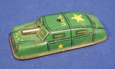 Vintage Argo Tin Litho Toy Tank Armored Car USA Army Military 4" Bazooka Cannon