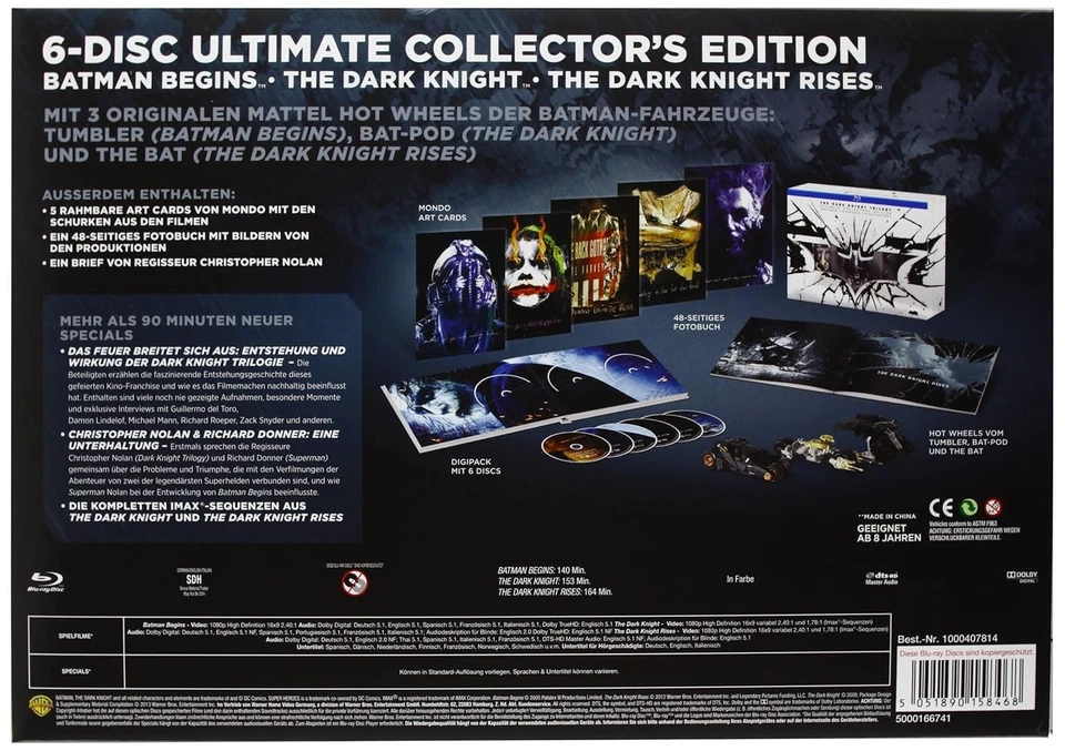 Batman-The Dark Knight Trilogy (Blu-ray) Limited Collector's Edition! Neu & OVP! - Bild 2 von 4