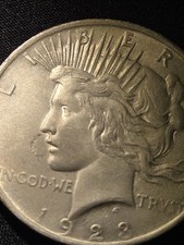 1923 Peace Silver Dollar $1 Coin Nice Circulated