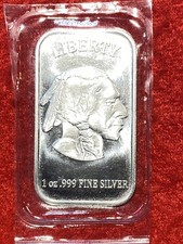 1 oz Indian Buffalo Silver Bar .999 Fine 99.95 per troy oz