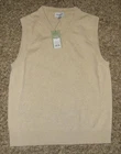 NEW NWT Mens Sz Medium Casual or Dress Tan Soft Stretchy Pullover Sweater Vest