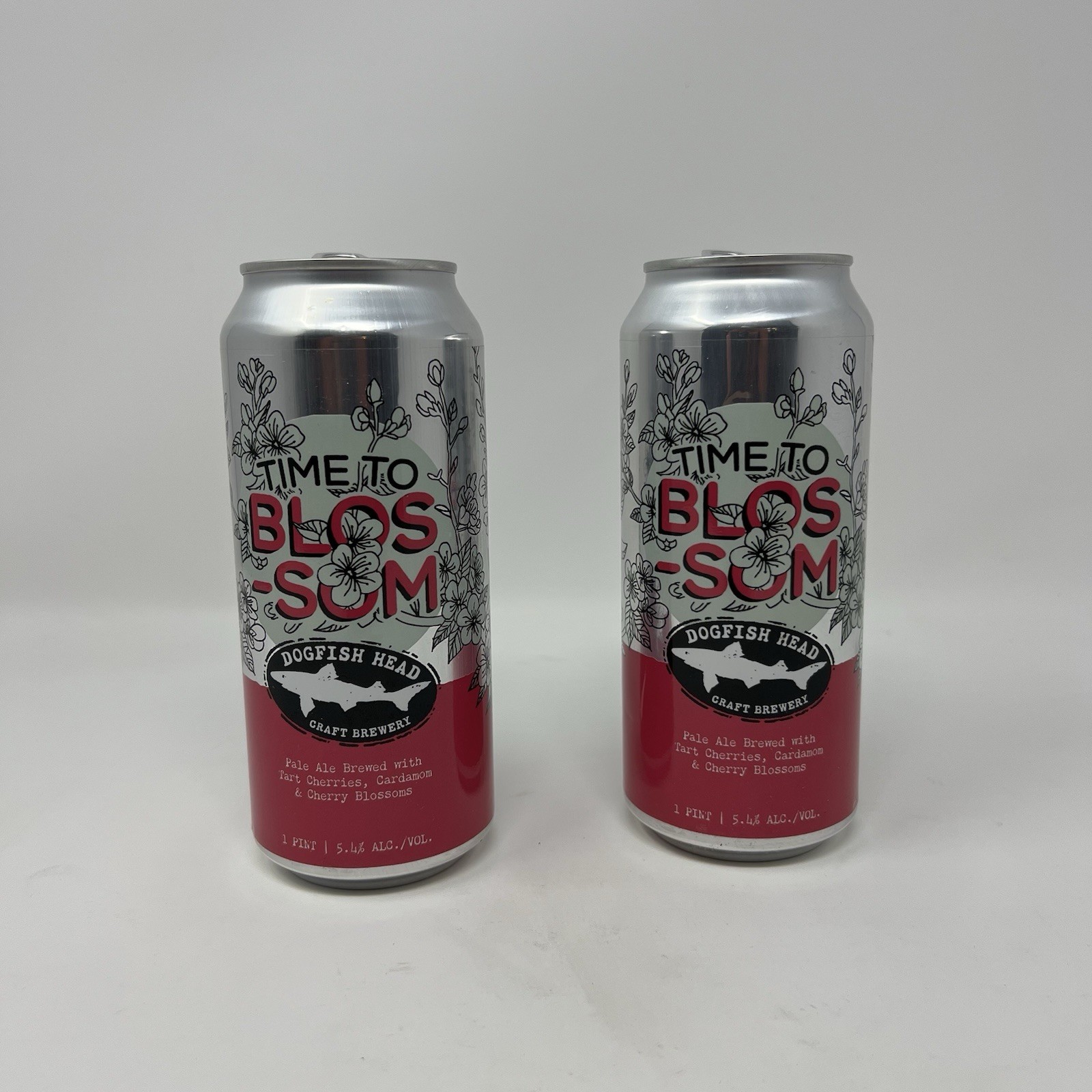 Two Empty Beer Cans Dogfish Head Craft Brewery Time To Blossom Pale Ale