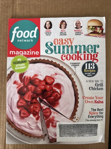 Food Network Magazine July/Aug 2019 Easy Summer Cooking strawberry lemonade pie