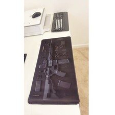 Gaming Mouse Pad - Extended Desk Mat, Non-Slip, Tactical AR-15 Rifle 23.6"x11.5