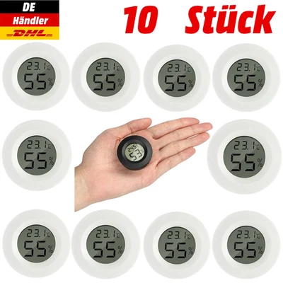 10x Digital Thermo-Hygrometer Thermometer Luftfeuchtigkeit Temperaturmessgerä DE - Bild 1 von 4