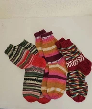 knitted socks hand made warm wool