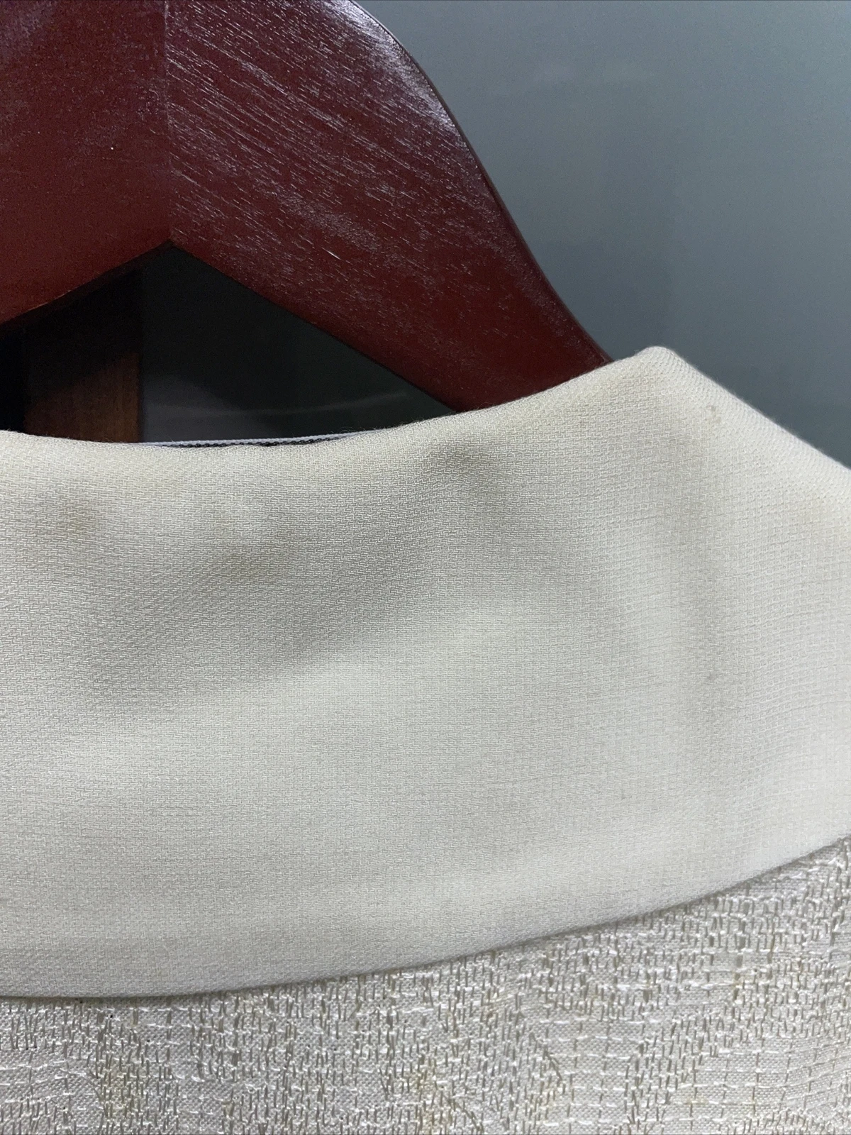 Abito Valentino Tessuto Atelier Vintage anni '80 retrò lavorato a maglia crema *così com'è*