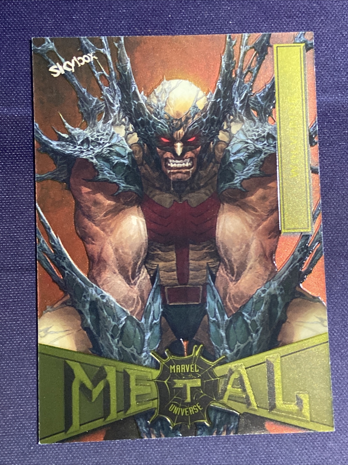 2021 Skybox Metal Universe Spider-Man #100 WOLVERINE YELLOW FX Parallel