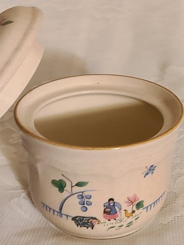 Vintage International Heartland Stoneware Creamer & Sugar Bowl w/Lid Japan Farm - Picture 4 of 12