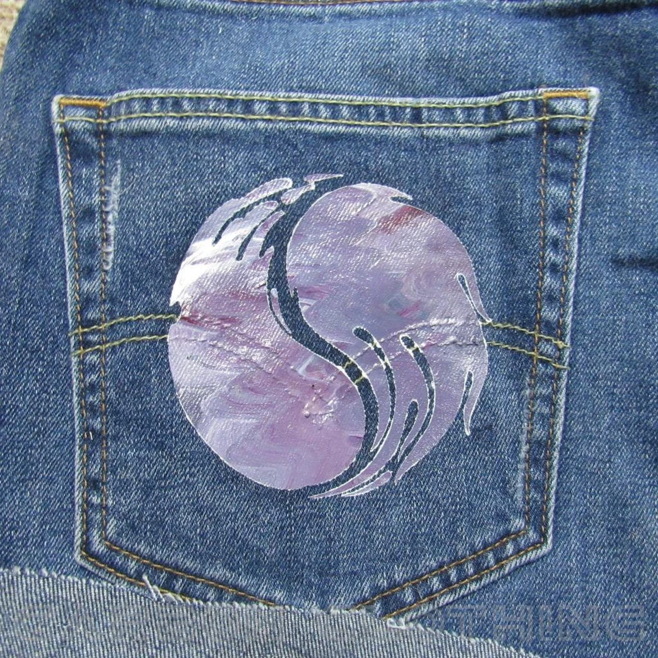 MENS SHORTS LEVI 511 HAND-PAINTED SHORTS SIZE 34 REF (JC9236 - Image 3 of 4