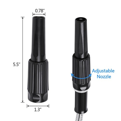 Nuevo tubo de agua de manguera de jardín de acero inoxidable de 50' ligero para jardín y limpieza - Imagen 3 de 10