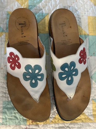Think! Sandalen weiß mit Blumen Größe 11 (43) - Bild 11 von 11