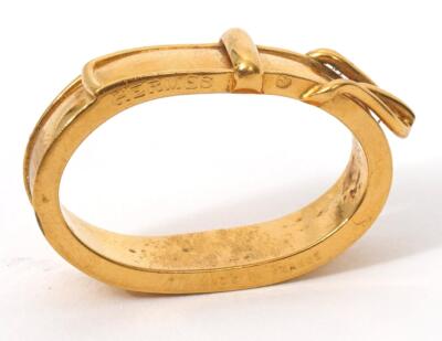Vintage Hermes Authentic Gold Tone Belt Buckle Shaped Scarf  display picture 1